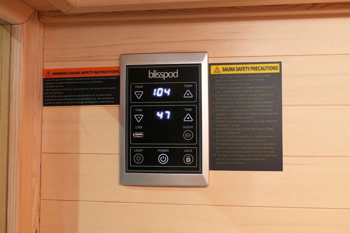 Blisspod I Vantaa RED I All-In-One - Full Spectrum + Red Light I Indoor Premium Sauna I 2 Person