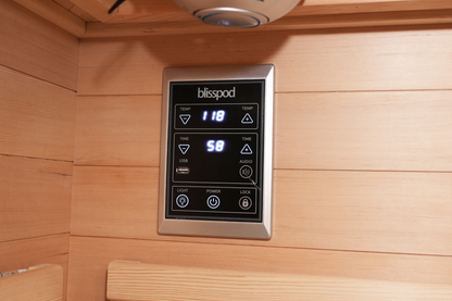 Blisspod I Vienna RED I All-In-One - Full Spectrum + Red Light I Indoor Corner Premium Sauna I 4-5 Person