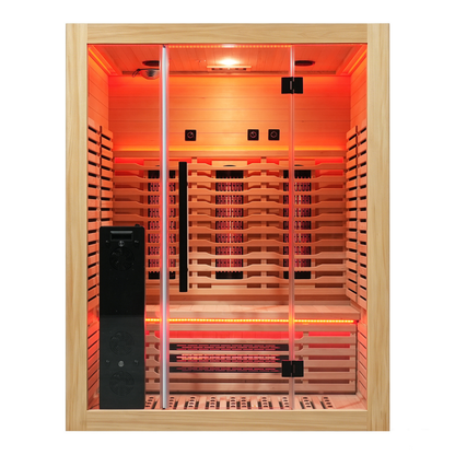Blisspod I Venetian RED I All-In-One - Full Spectrum + Red Light I Indoor Premium Sauna I 3 Person