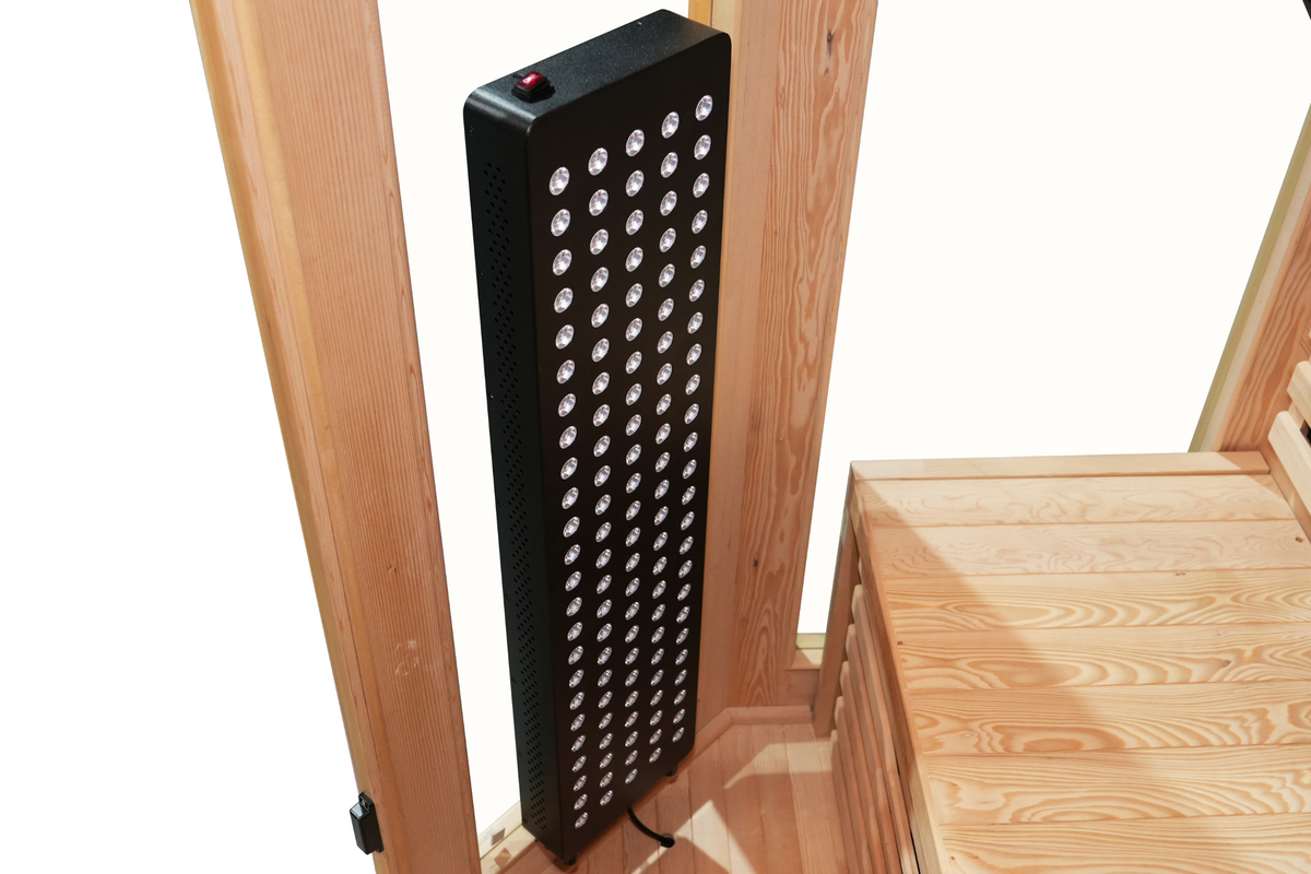 Blisspod I Vienna RED I All-In-One - Full Spectrum + Red Light I Indoor Corner Premium Sauna I 4-5 Person