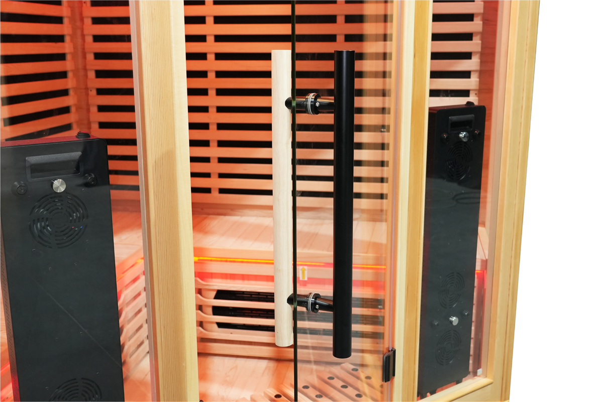 Blisspod I Vienna RED I All-In-One - Full Spectrum + Red Light I Indoor Corner Premium Sauna I 4-5 Person