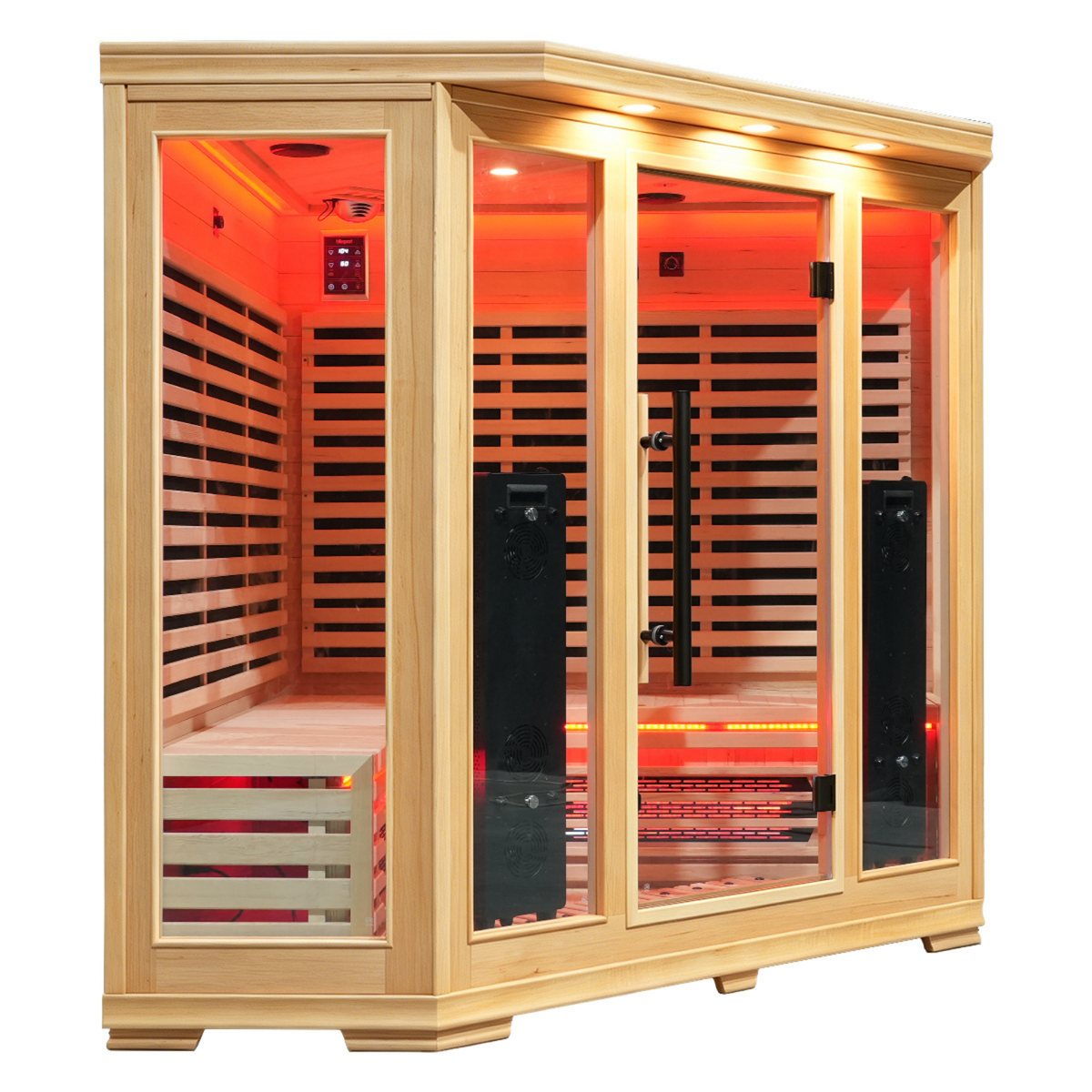 Blisspod I Vienna RED I All-In-One - Full Spectrum + Red Light I Indoor Corner Premium Sauna I 4-5 Person