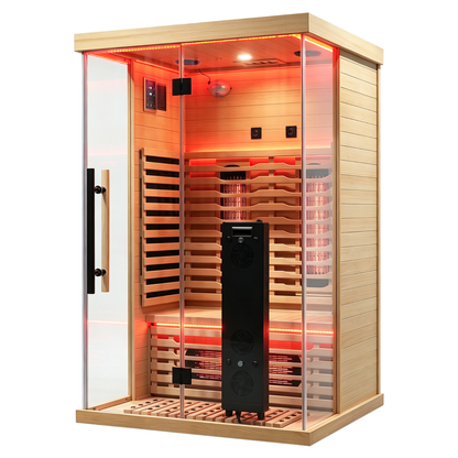 Blisspod I Vantaa RED I All-In-One - Full Spectrum + Red Light I Indoor Premium Sauna I 2 Person
