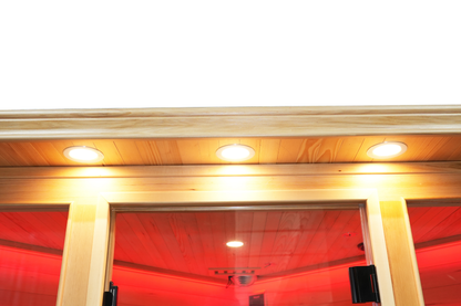 Blisspod I Vienna RED I All-In-One - Full Spectrum + Red Light I Indoor Corner Premium Sauna I 4-5 Person