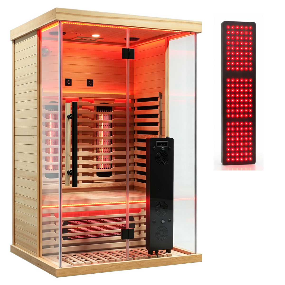 Blisspod I Vantaa RED I All-In-One - Full Spectrum + Red Light I Indoor Premium Sauna I 2 Person